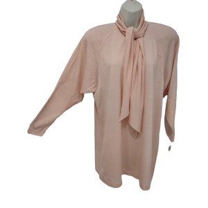 NOS Jacobson's Sung Sport Wool Tunic Top Shirt Blouse Mini Dress Peach sz M
